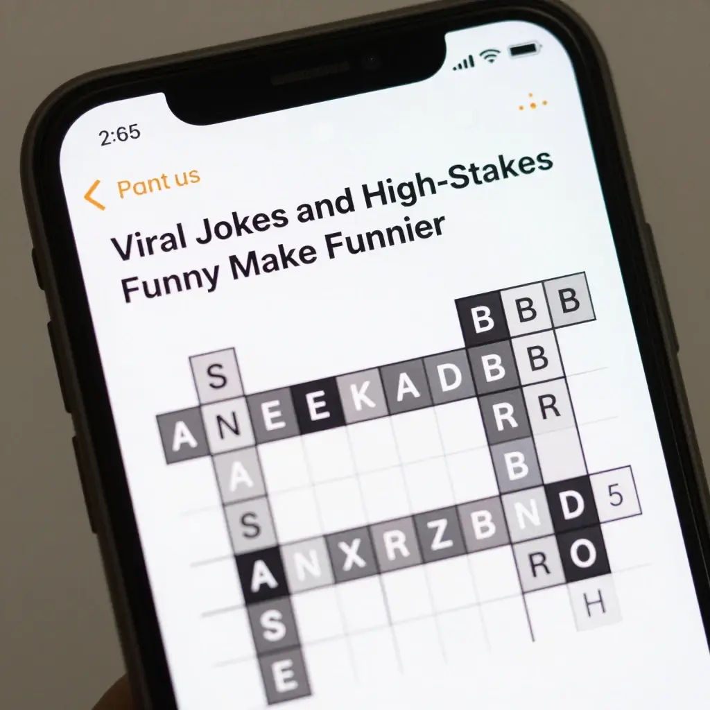 make funnier as jokes crossword clue