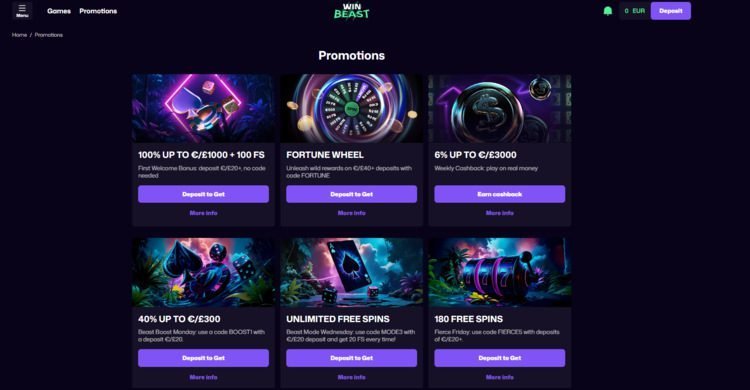 WinBig with WinBeast Casino's Exciting No Deposit Bonus Offer UK